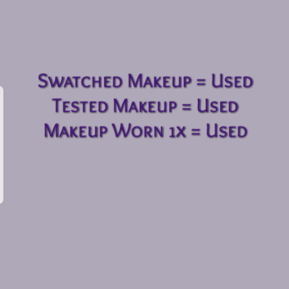 New, NWT Makeup vs Used Makeup